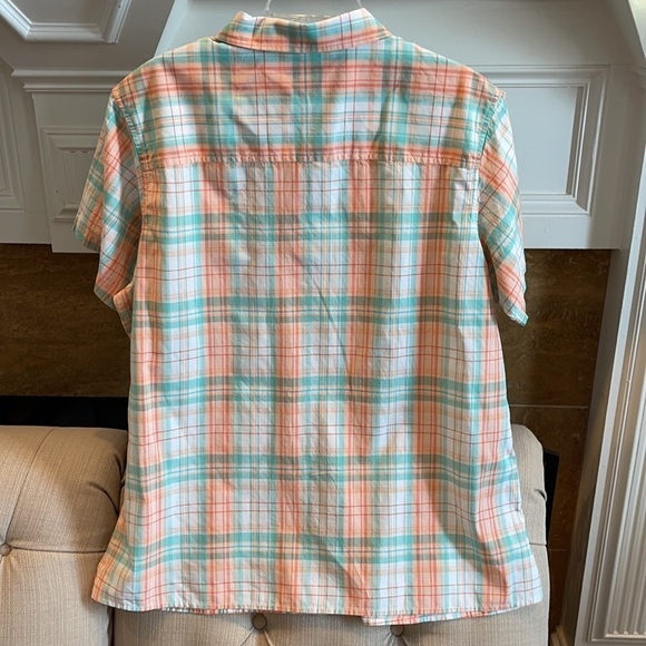 𝅺men’s Cabelas Button Down Short Sleeve Shirt (V) - Picture 3 of 5